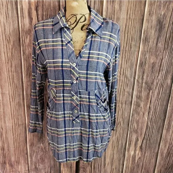 Tracy Reese Plenty Button Front Plaid Shirt