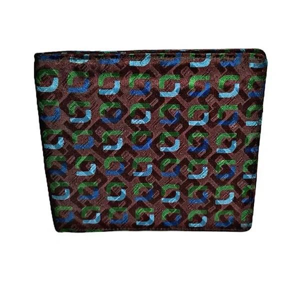 Authentic Vintage Christian Dior CD Abstract Patterned Bifold Wallet
