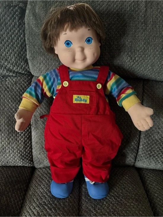 Vintage 1985 Hasbro My Buddy Doll Brown Hair Blue Eyes 80s Retro EUC