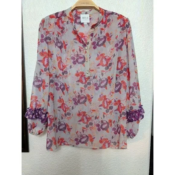 MISA Los Angeles floral top for women small