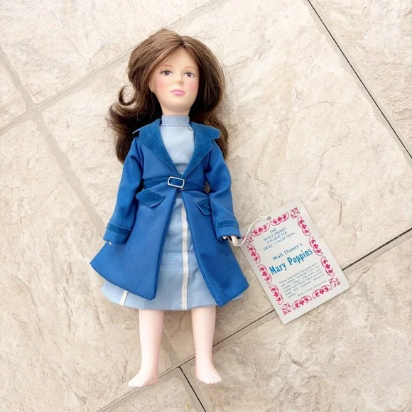 Vintage Walt Disney Mary Poppins Character Doll Collection w Tag Blue Coat