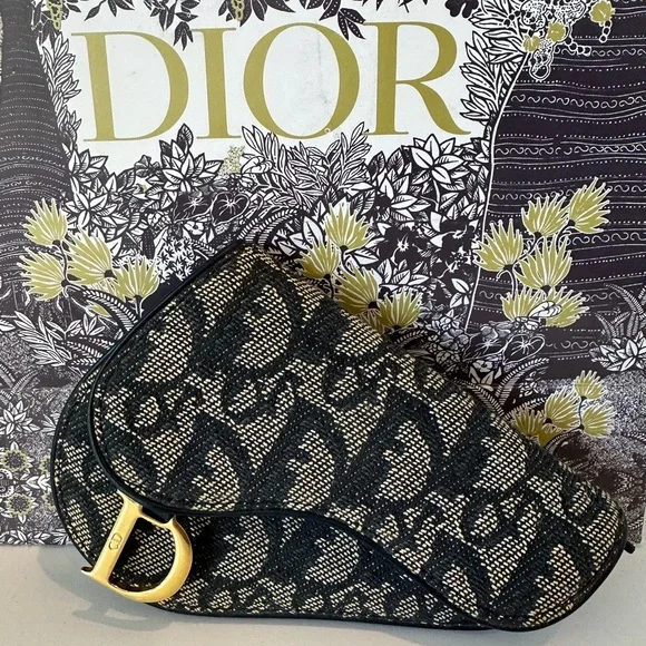 Christian Dior Saddle Oblique coin wallet