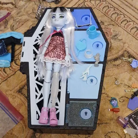 Monster Doll with Coffin Playset
