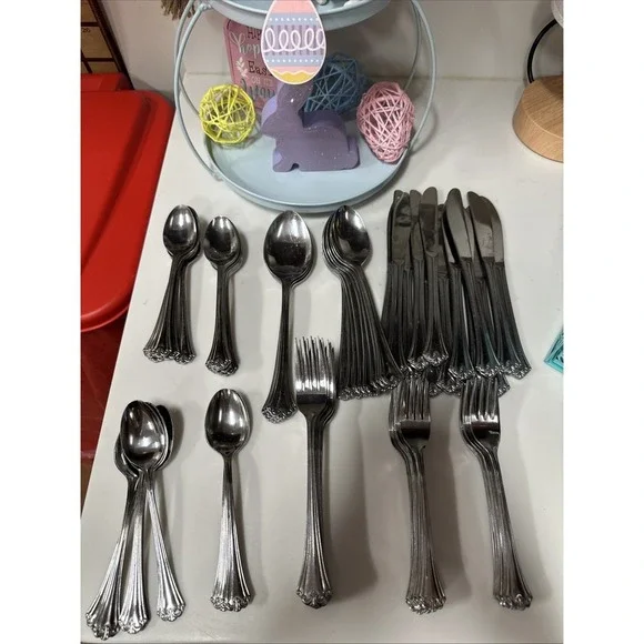 Flatware Reed & Barton Select Elegante Stainless Flatware‎ Set 72 Pieces