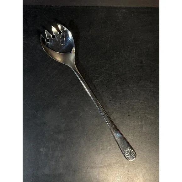 Vintage W.A. Italy Silverplate Pasta Serving Spoon 9