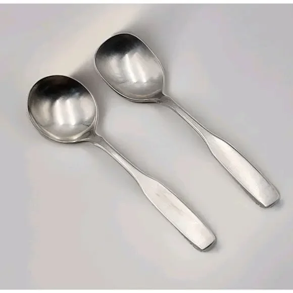 Oneida Community Paul Revere Sugar Shell Spoon & Round Stainless Steel Flatware