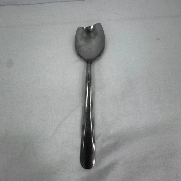 1960s Stainless Steel Ice Cream Spade Spoon Square Tip Dessert Scraper 8.5 Inch