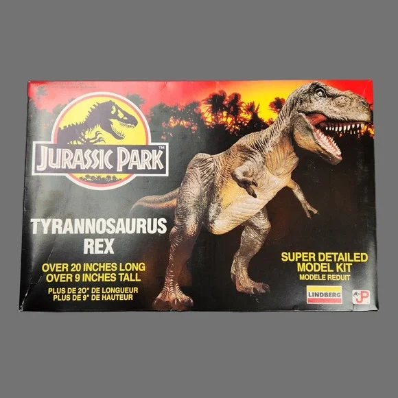 Vintage Jurassic Park Tyrannosaurus Rex Model Kit 1993 Lindberg‎ 70271 USA T-Rex