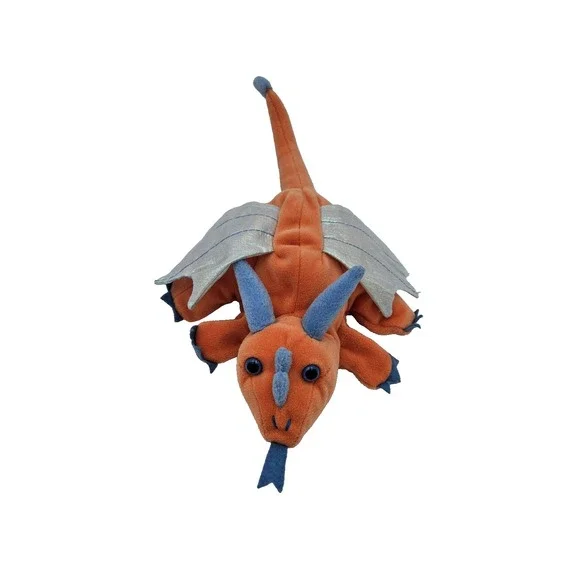 Caltoy Orange Blue Dragon Plush Hand‎ Puppet 12