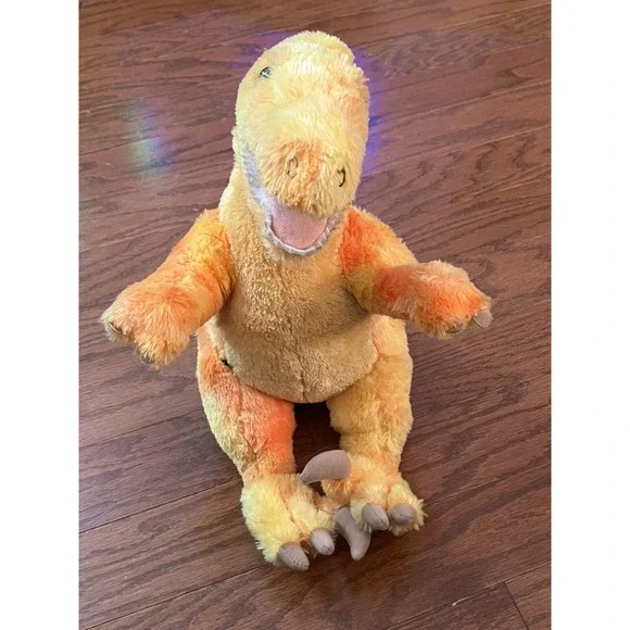 Build A Bear Velociraptor T Rex‎ Dinosaur Plush Orange/Yellow Stuffed Animal 17
