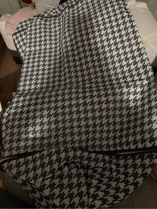 Houndstooth Garment Bag in Black & White