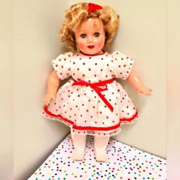 🎄🛍❤️VINTAGE SHINING STAR HORSMAN SHIRLEY TEMPLE DOLL 18 INCHES W/ CERTIFICATE