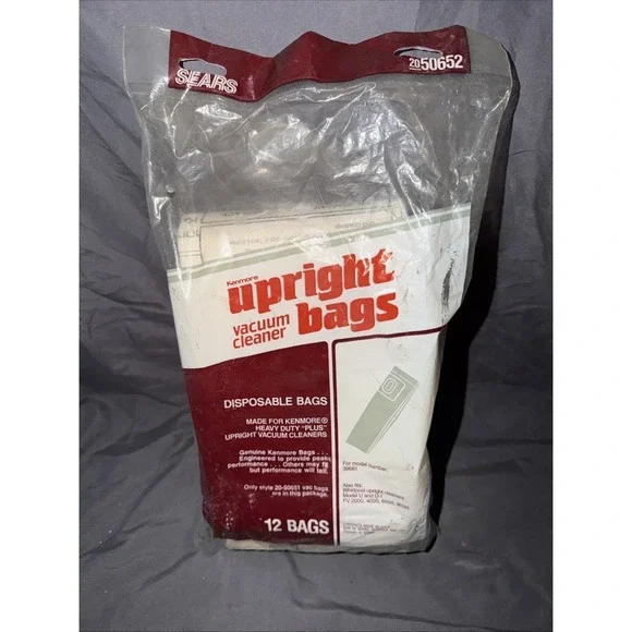 Sears Kenmore Upright Vacuum Cleaner Bags 2050652 18 Bags