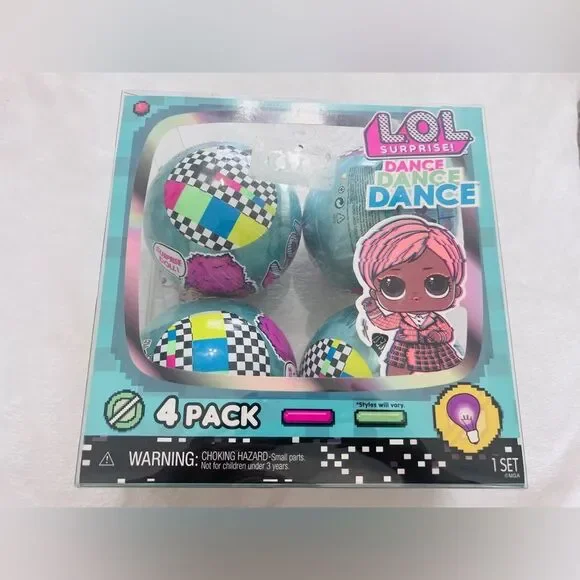 L.O.L. Surprise! Aqua Pink Blue Dance Dance 4-Pack Balls