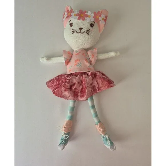 Hopscotch Lane Soft Body Floppy Plush Cleo the Cat Lovey Doll 13 Inches