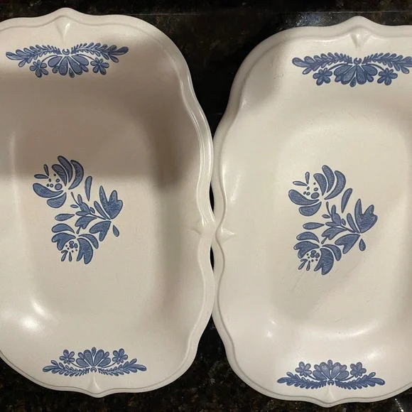 2 pfaltzgraff yorktown rectangle platter