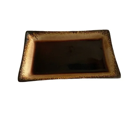 Pier 1 Brown Stoneware‎ Sushi Plate 5