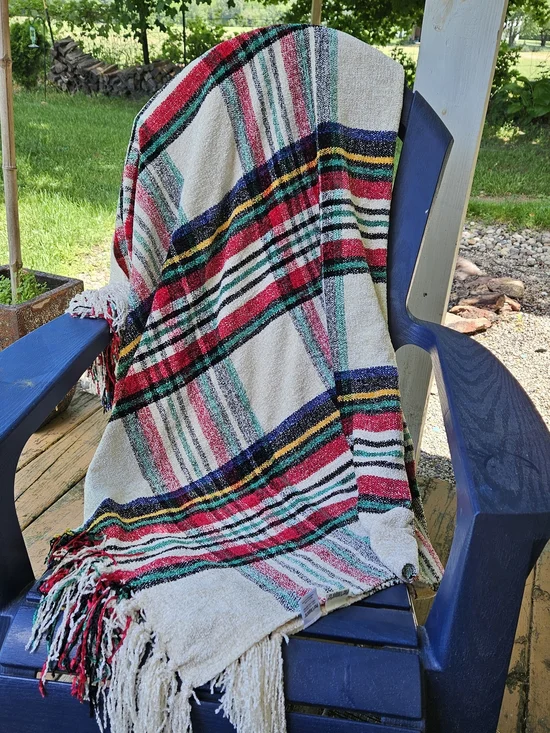 Pier 1 Imports Multicolor Striped Boho Throw