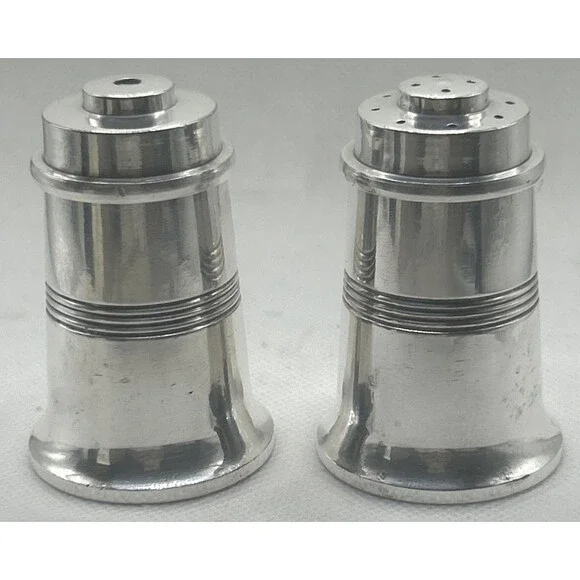 Vintage W&H 1914 Silver Plate Salt & Pepper Cruet Set Luxury Catering England
