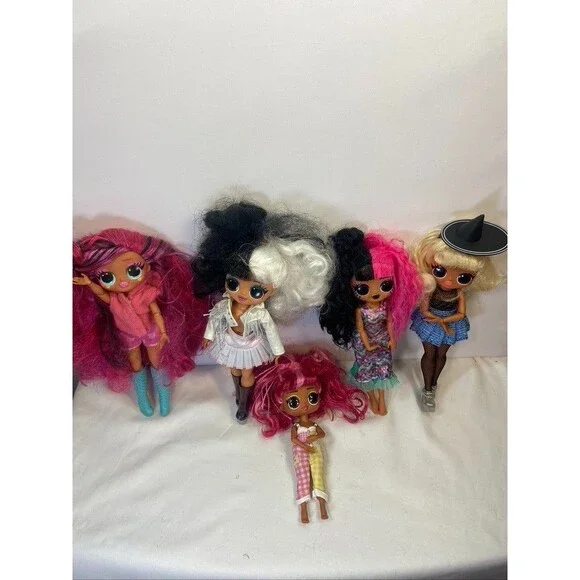 LOL SURPISE FASHION DOLLS LOT OF 4 DRESS MULTICOLOR 11 INCHES TALL