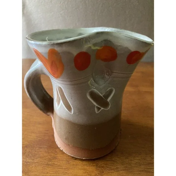 Studio Art  5” Clay Pottery Pitcher / Vase - Signed