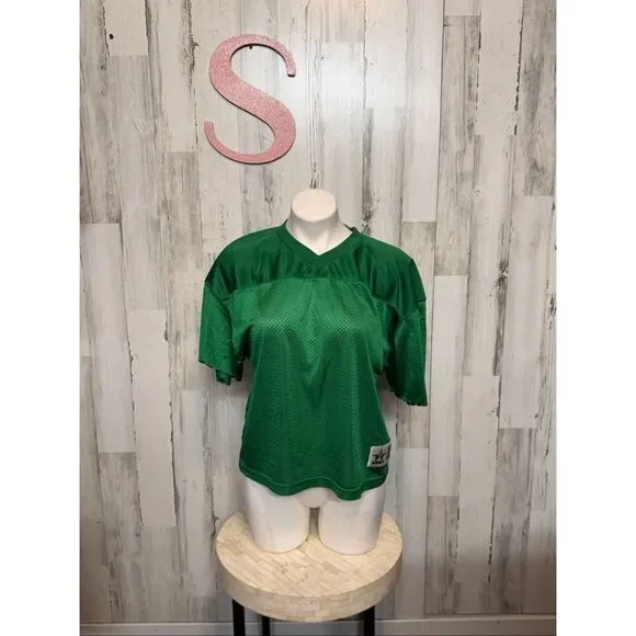 Alleson Athletic Green Mesh Football Jersey | Youth L/XL Fits Women’s Small