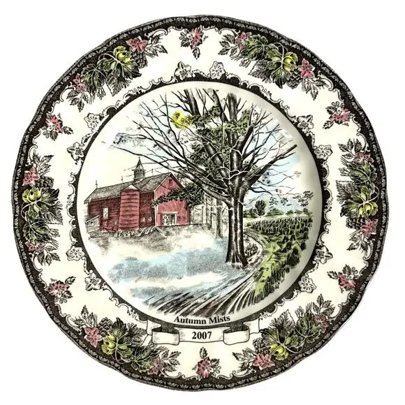 Johnson Bros Friendly Village England Autumn Mists 2007 Collector Dinner Plate