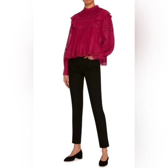 ISABEL MARANT ETOILE Women's‎ Lace Long Sleeve Blouse