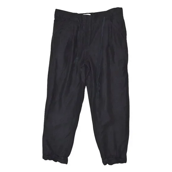 Aritzia Wilfred Allant Linen Blend Pants Black Sz 10