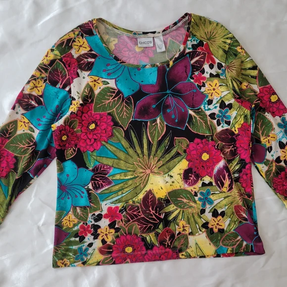 Chico's Multicolor Floral Women's Top