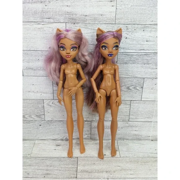 Lot of 2 Monster High Clawdeen Wolf Fashion Doll Dolls HHK52 HRP65