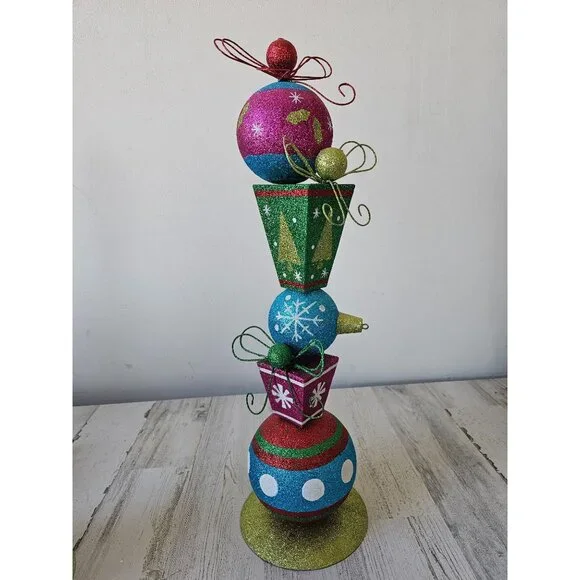 Pier 1 ornament glitter vintage rare Xmas decor centerpiece Bose‎