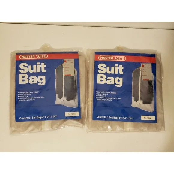 Lot Of 2 Master Suite Suit Bags Clear Travel Storage Clothing