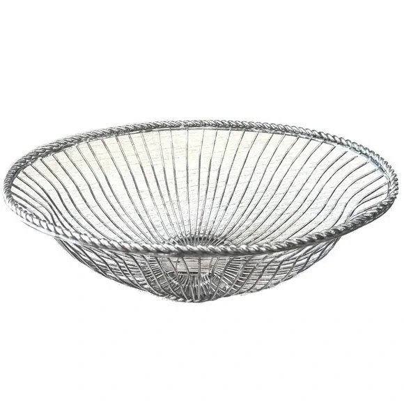 Antique Silver Wire Basket!