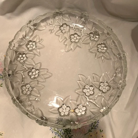 Antique serving platter. Beautifully done. Etching. Embossing. 12”