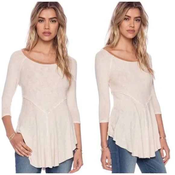 Revolve Free People Weekends Layering Tee Tea Combo