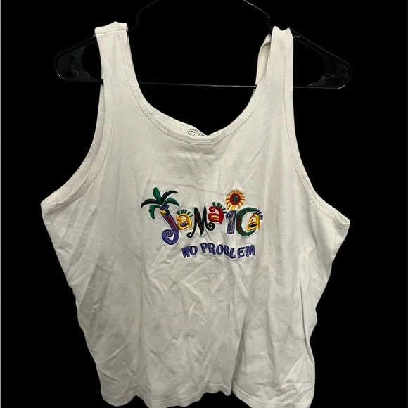 Jamaica No‎ Problem Graphic Tank Top White XL