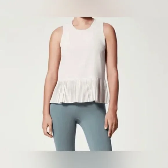 Spanx yes pleats gray tank NWT size M