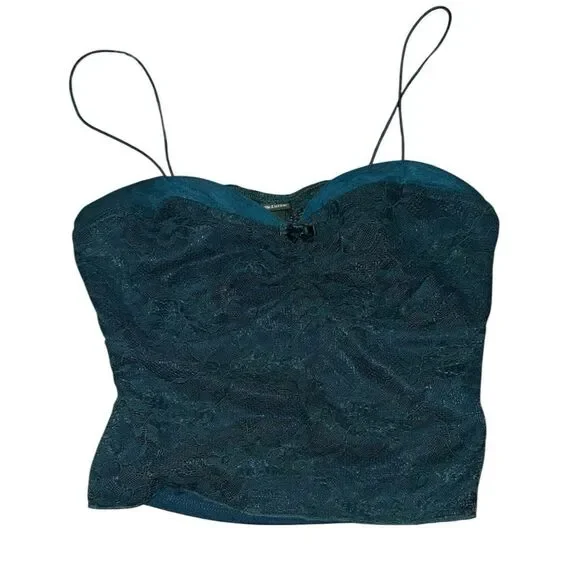 Wild Fable Teal Lace Camisole. Size Small.