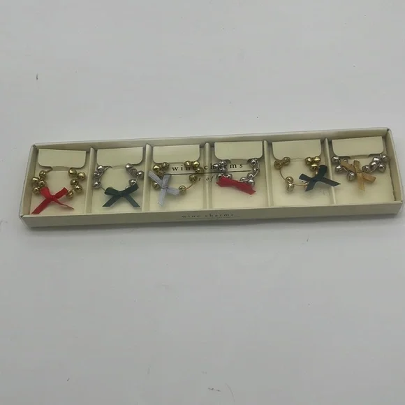 Pier 1 imports wine charms box lot of 6