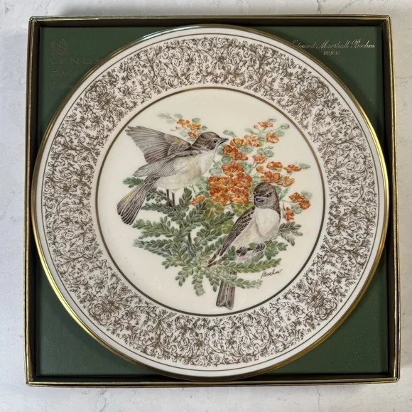 Lenox Limited Edition Edward Marshall Boehm Birds 1981 Eastern Phoebe Plate Mint