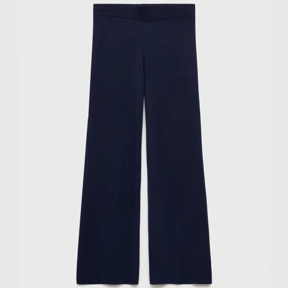 Mango MNG- sweater knit navy blue pants