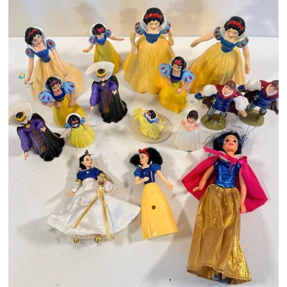 Vintage Snow White Wicked Evil Witch Prince 1990s PVC Figurines Toy Lot