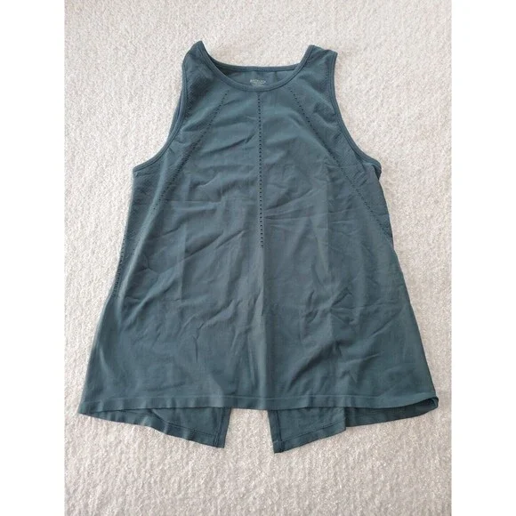 Athleta LG Women's Sleeveless Split Back Tank Top Teal