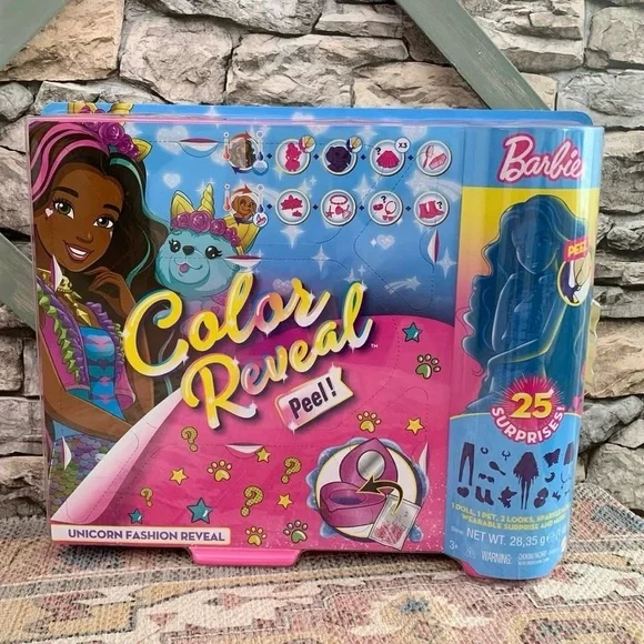 New Barbie Unicorn Fashion Color Reveal Doll Pet Slime Accessories Mattel NIB