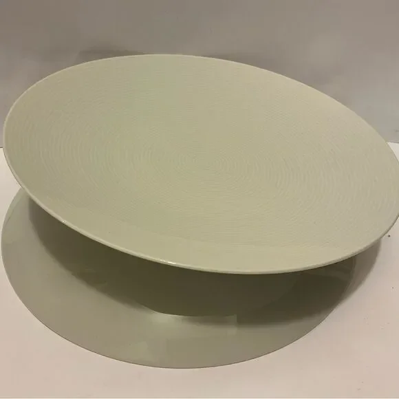 Thomas Rosenthal Germany 2 salad plates 8.5”Loft Weiss Ribbed Concentric Circles