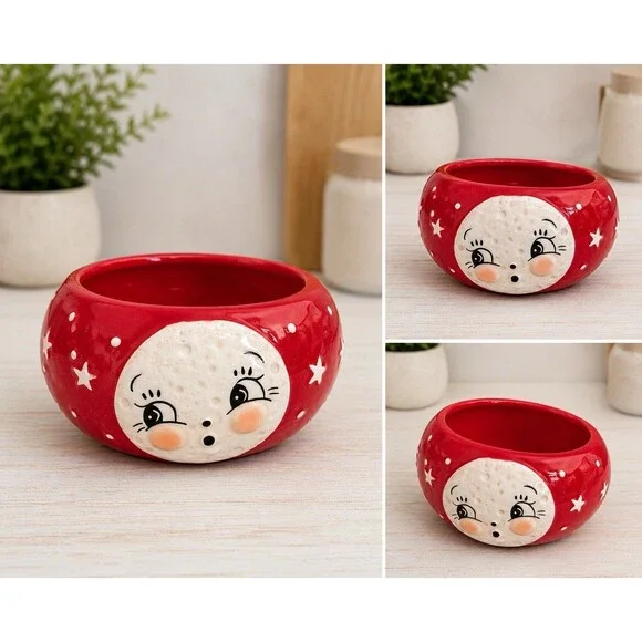 Johanna Parker Red Luna Moon Man bowl Patriotic July 4th Transpac