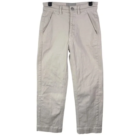 Everlane The‎ Straight Leg Crop Short Beige Womens Size 0 Classic Minimalist
