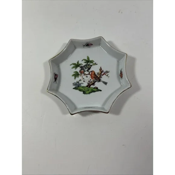 Vintage Porcelain‎ Bird Trinket Dish Ring Holder 4 Inches