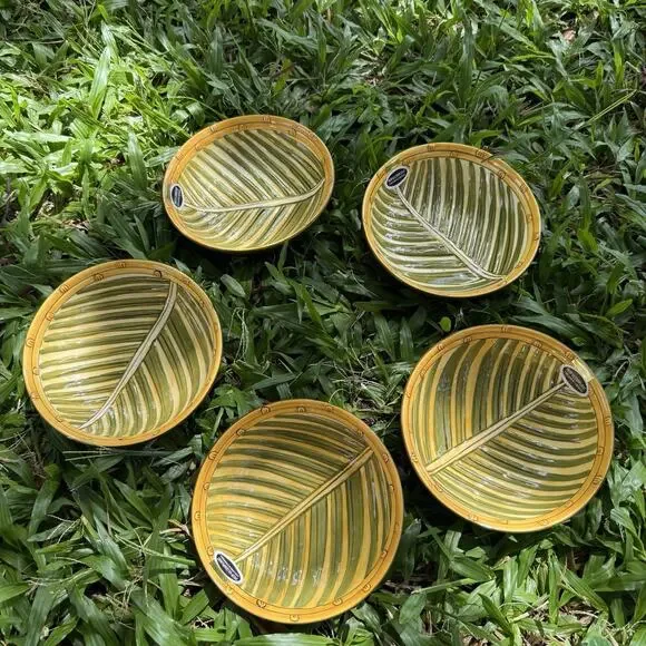 Island Plantations Areca Palm Soup Bowl 6.75